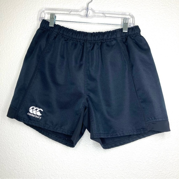 Canterbury Mens Rugby Shorts XL Advantage Black Sports Drawstring Waist - Picture 2 of 15